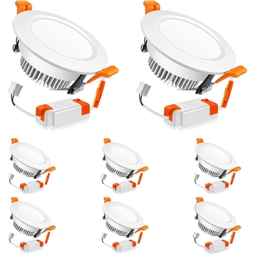 LEDLightsWorld 3 Inch LED Recessed Downlight‎ 5W 6500K Dimmable CRI80 8 Pack